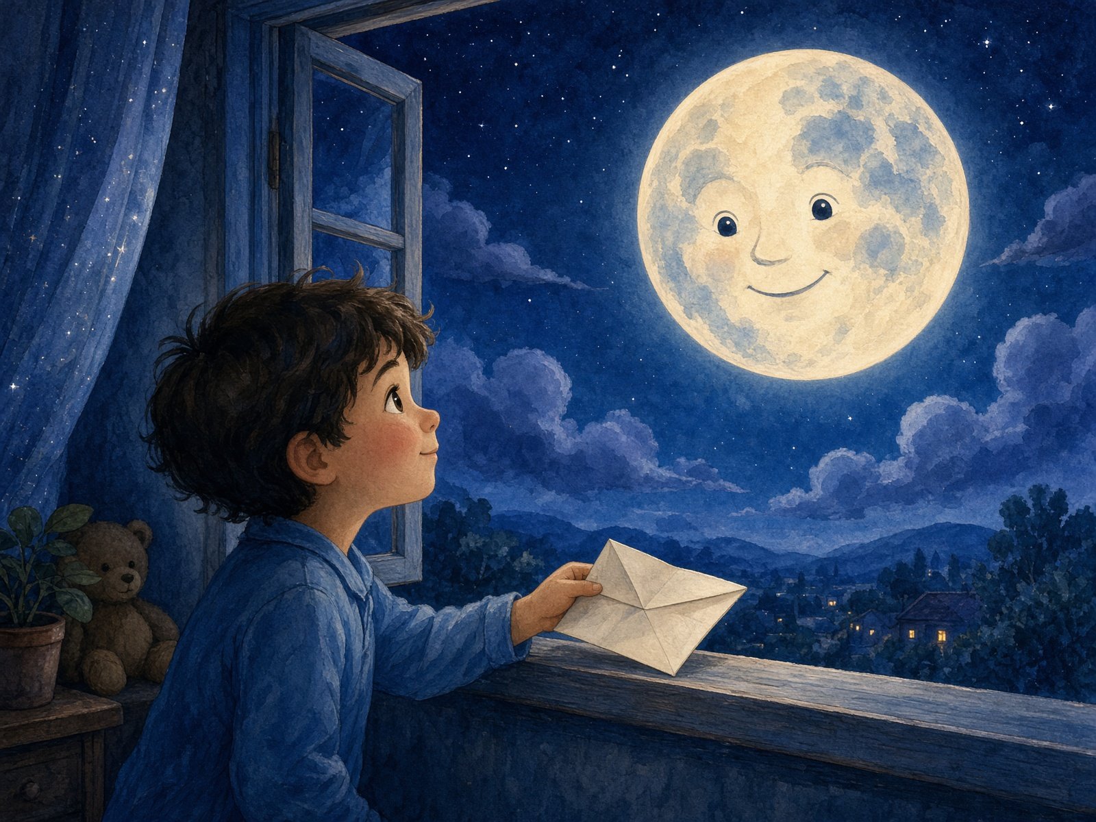 Der Brief an den Mond – Deutsch lernen mit Geschichte, German story A2 · Für Kinder