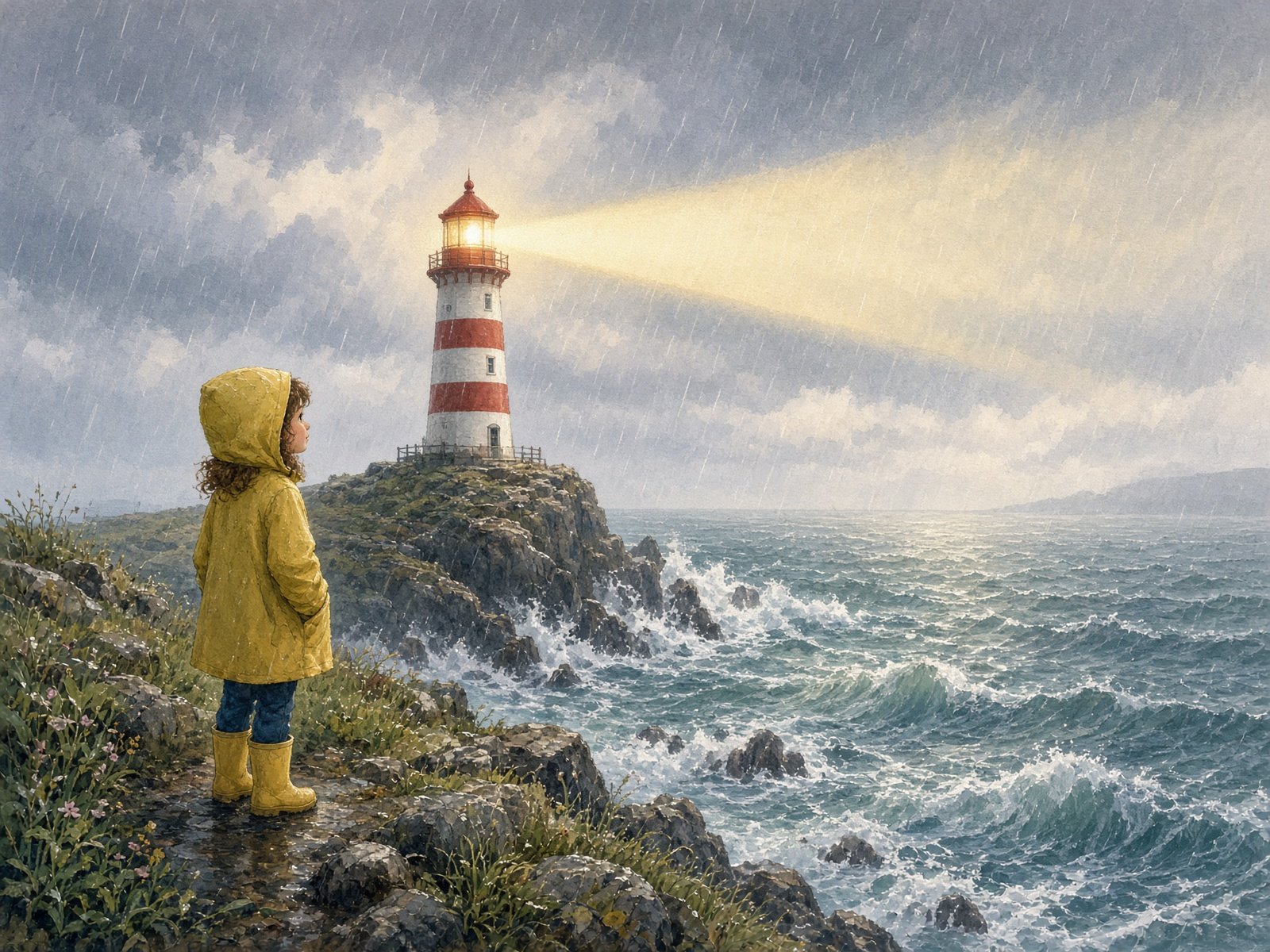 Der kleine Leuchtturm – Deutsch lernen mit Geschichte, German story A1 · Für Kinder