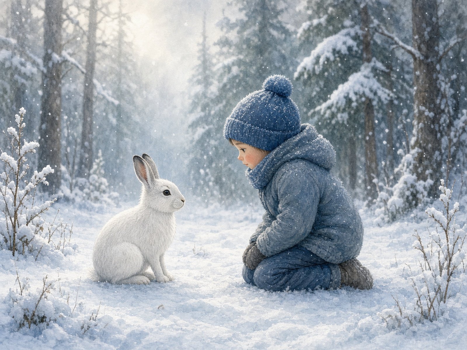 Der Schneehase – Deutsch lernen mit Geschichte, German story A1 · Für Kinder